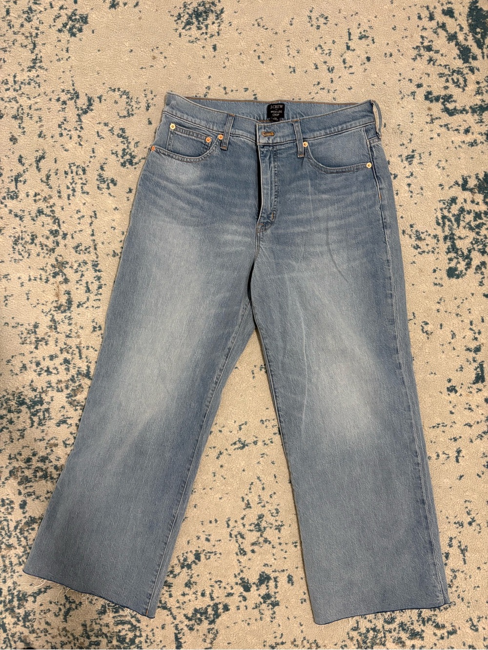 J. Crew Wide-Leg Crop Light Blue Denim Jeans